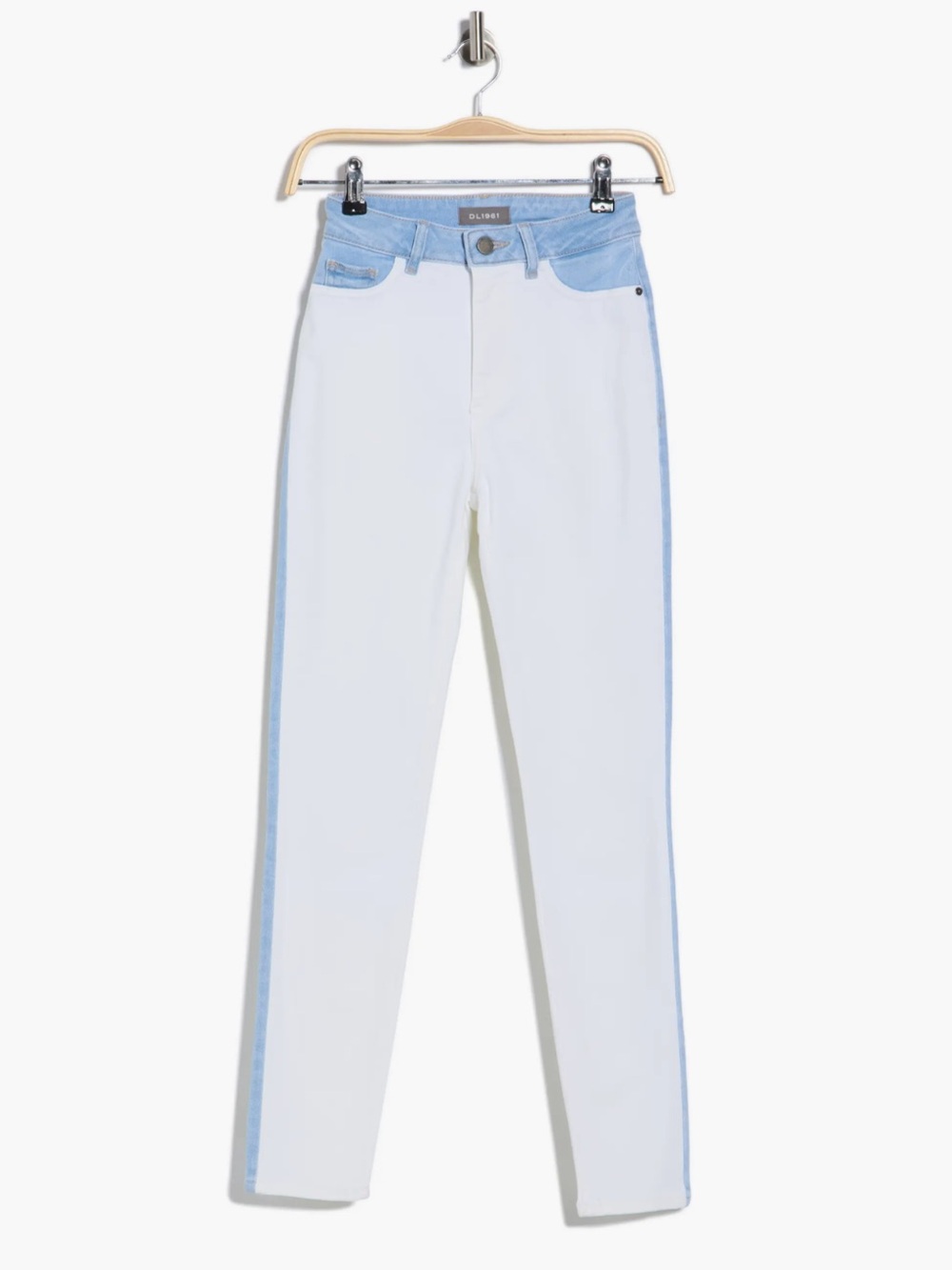 NWT (Two-Tone White and Light Blue Denim Jeans) sz 31